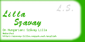 lilla szavay business card